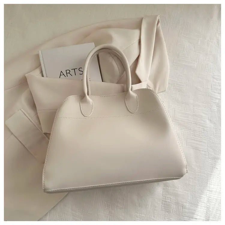 SEAME - Ariah Large - Capacity Retro Tote Bag - Stylish, Durable & Versatile Design White Regular