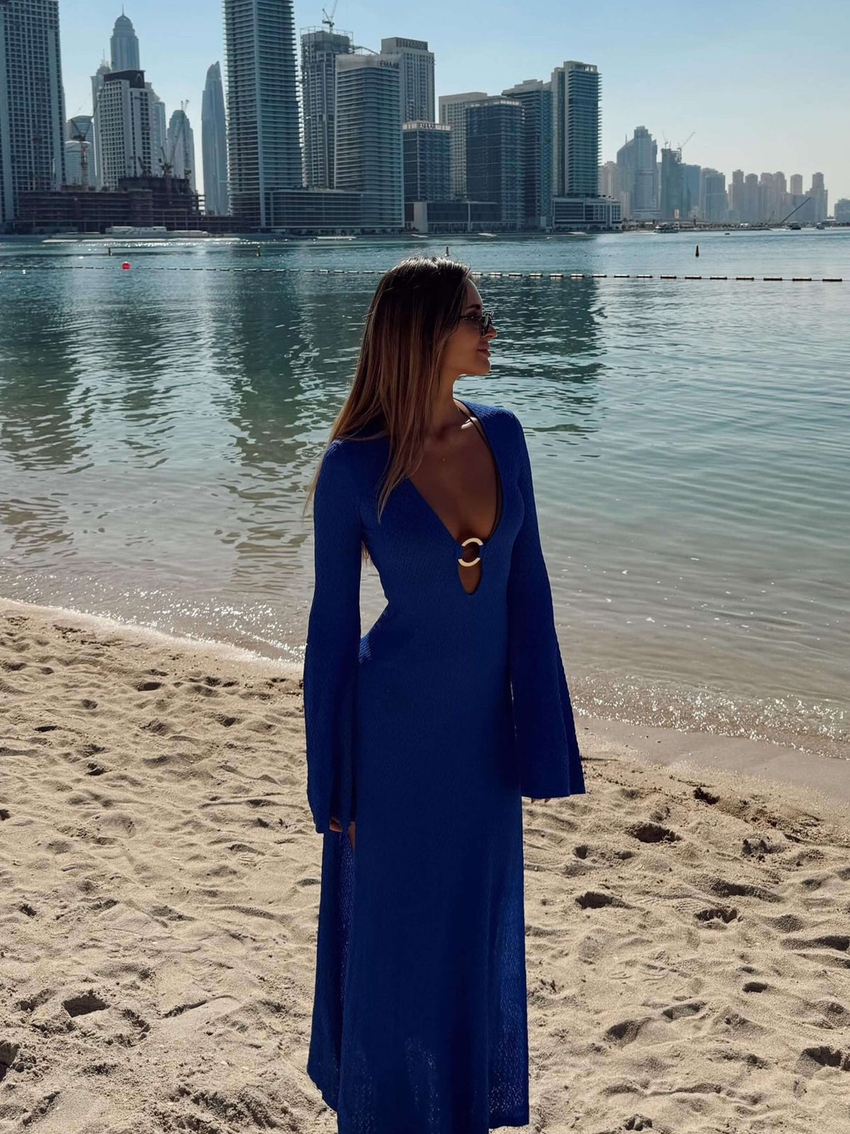 Seame - Audrey Maxi Dress Blue S