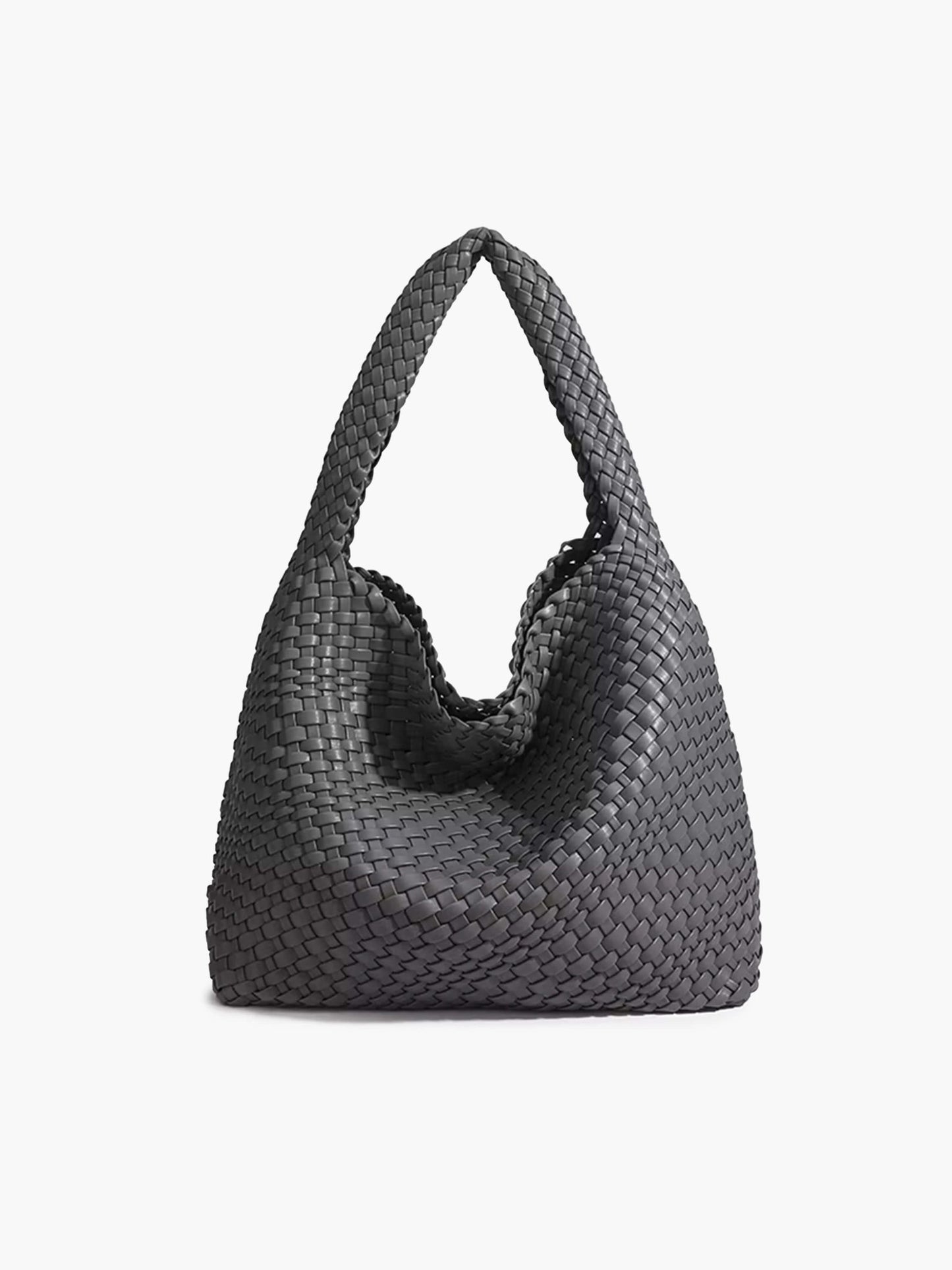 Seame - Cara Woven Shopper Bag Medium Grey Medium