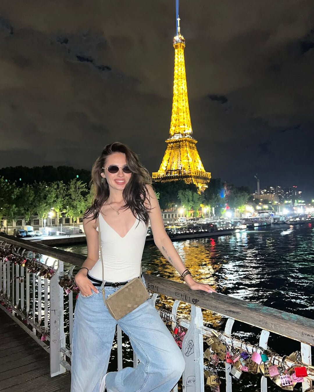 SEAME - Eva Woven Suede Bag Beige Regular