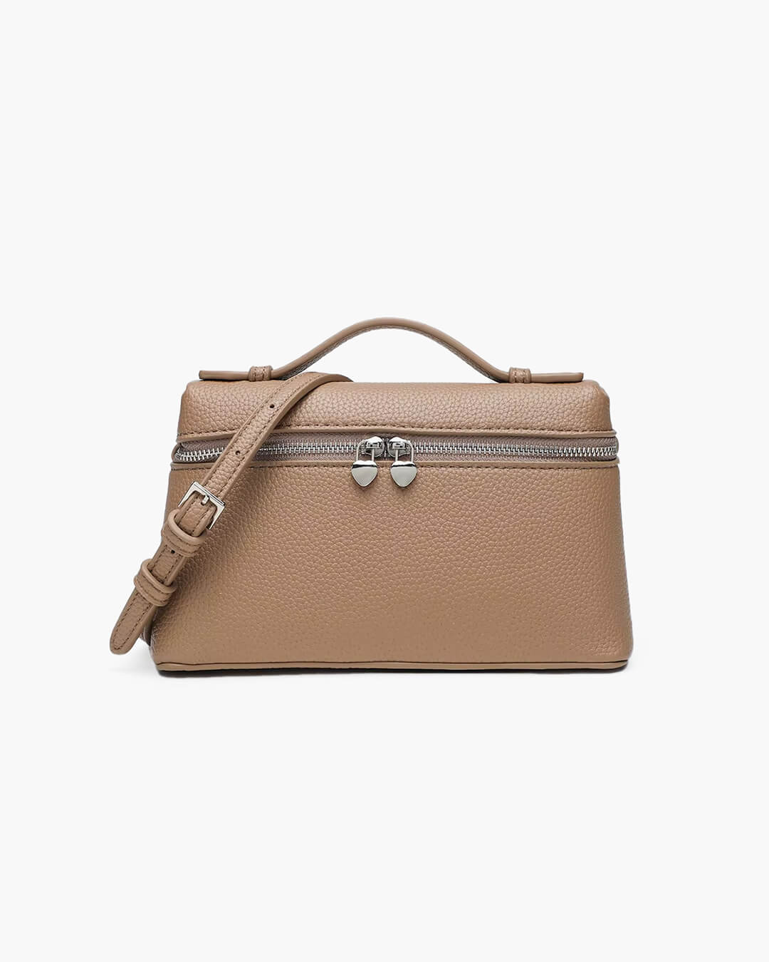 SEAME - Felicia Smooth Leather Vanity Bag Brown Regular