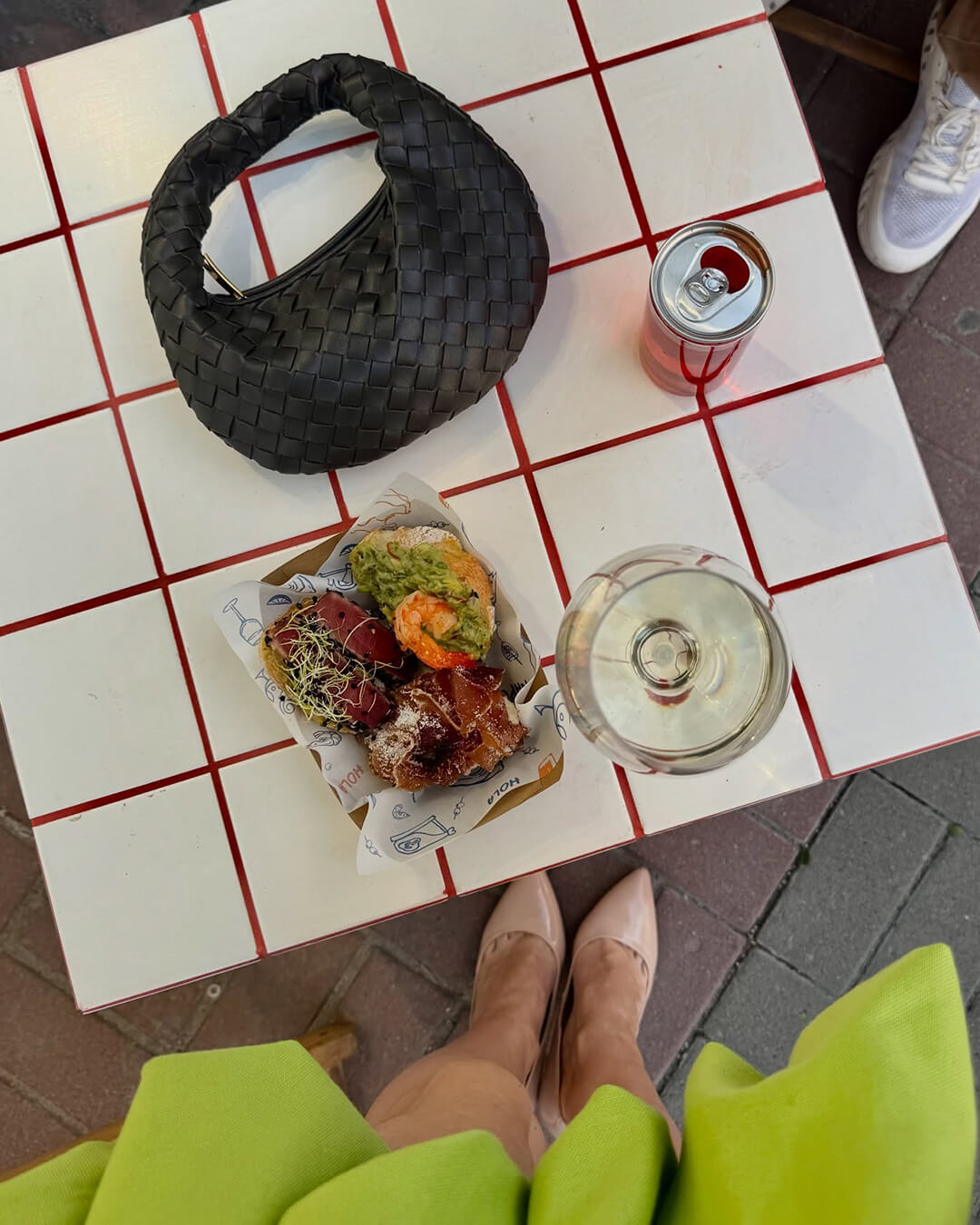 SEAME - Jessy Woven Hobo Mini Bag Black Regular