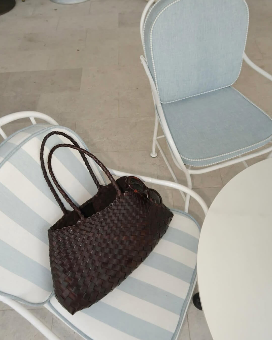 SEAME - Madeleine Vegan Leather Woven Bag Medium Black Regular