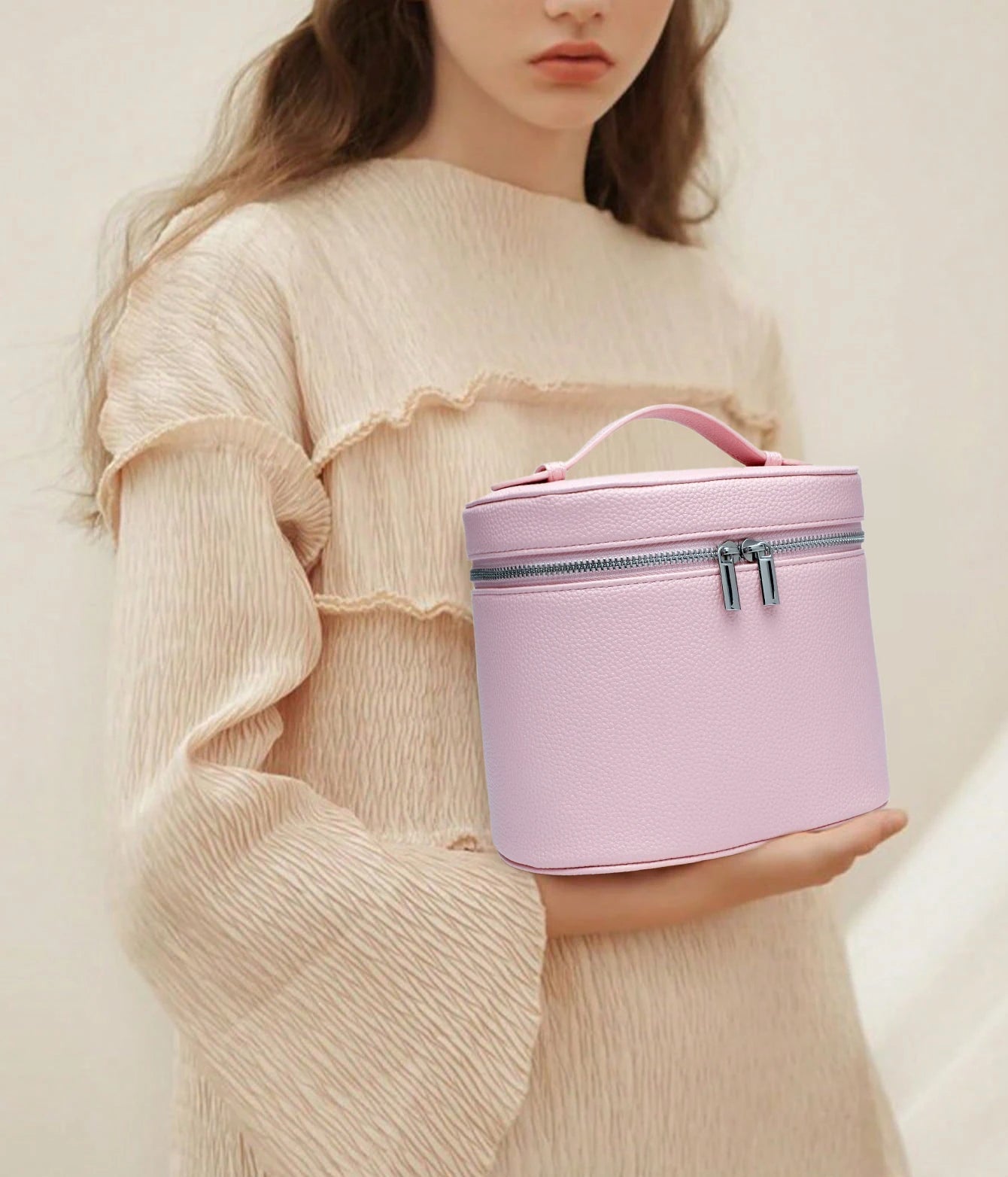 SEAME - Maricar - Travel Makeup Bag Organizer with Large Capacity & Stylish Design Pink Regular