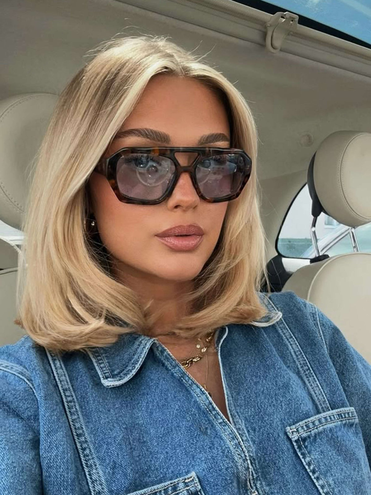 Seame - Nancy Sunglasses Leopard/blue Regular