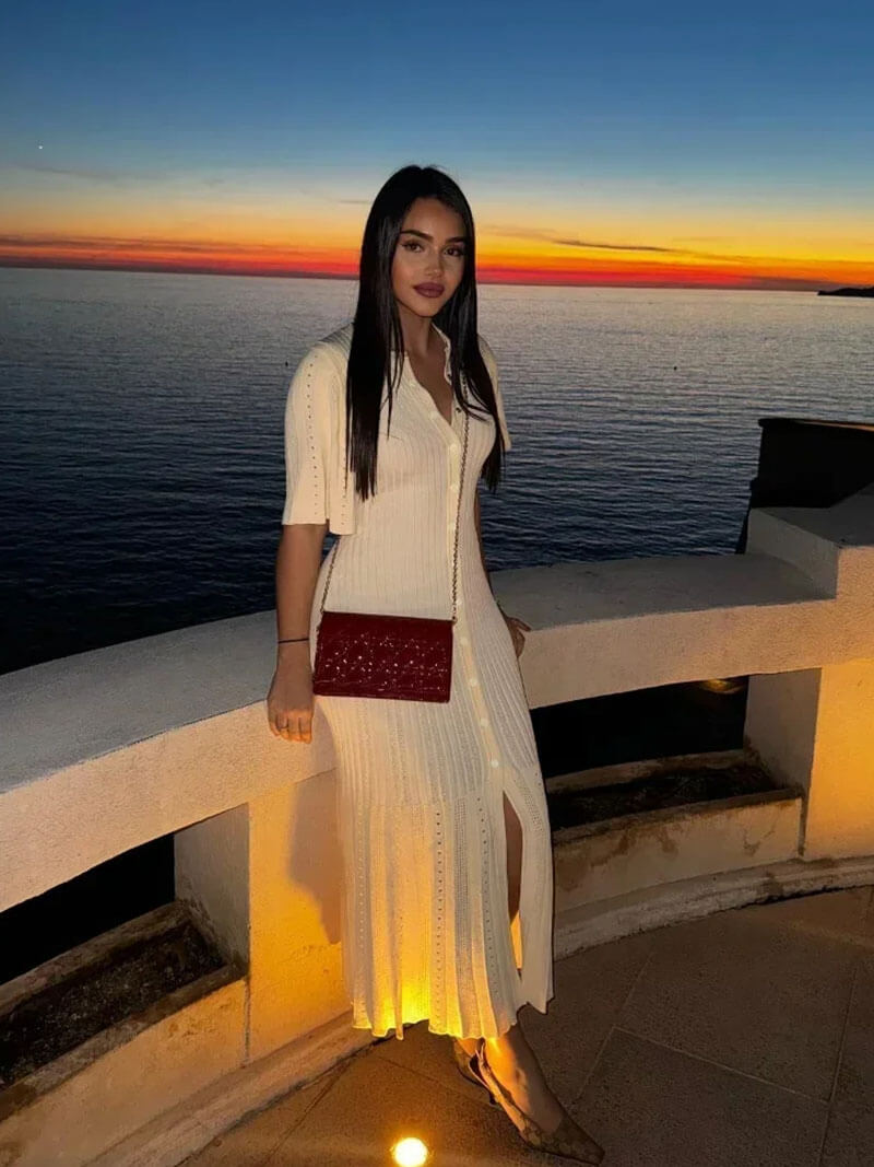 Seame - Paola midi dress Creme S