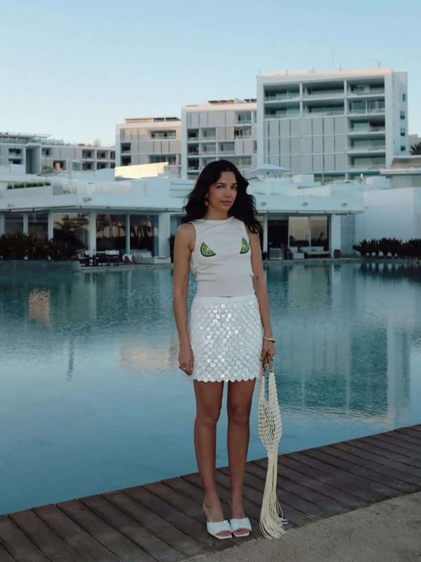 Seame - Rain Shell Mini Skirt White S