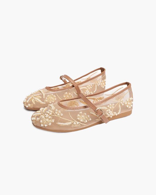 Juliana Mesh Flat Shoes