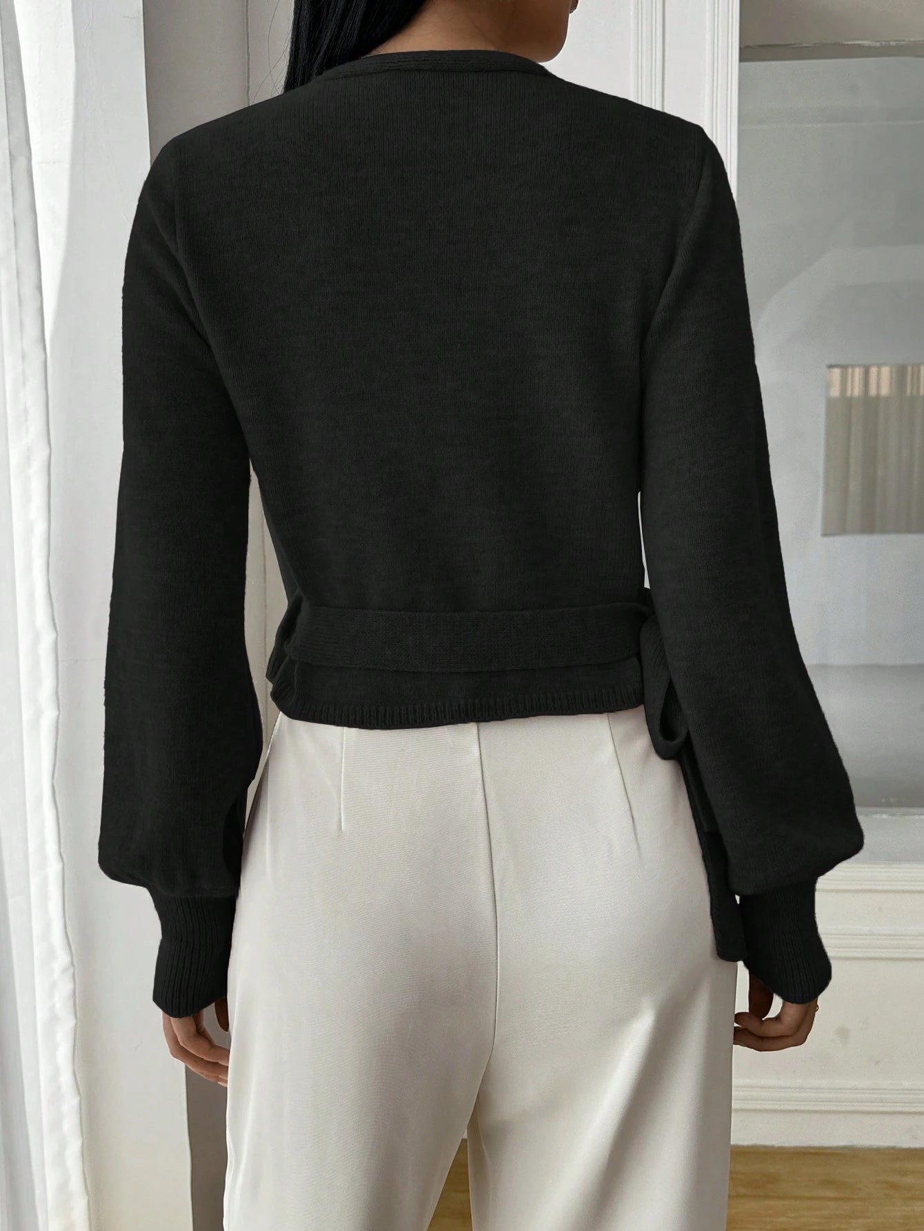 SEAME - Brenda Knitted Cardigan Black XS