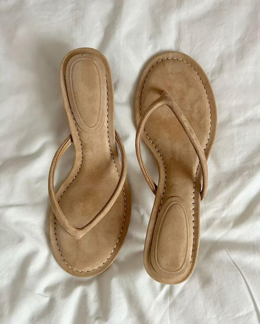 SEAME - Namie Suede Kitten Heels Beige 36